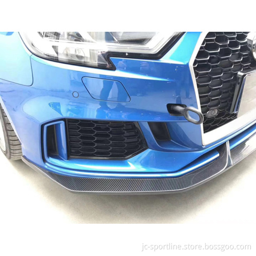 Carbon Fiber Front Lip Spoiler for Audi RS3 4-Door 2017-2018